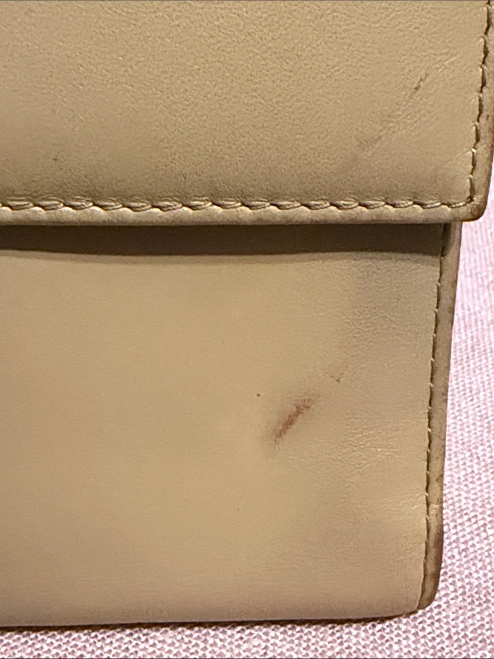 Vintage Lauren by Ralph Lauren Chartreuse Leather Envelope Wallet